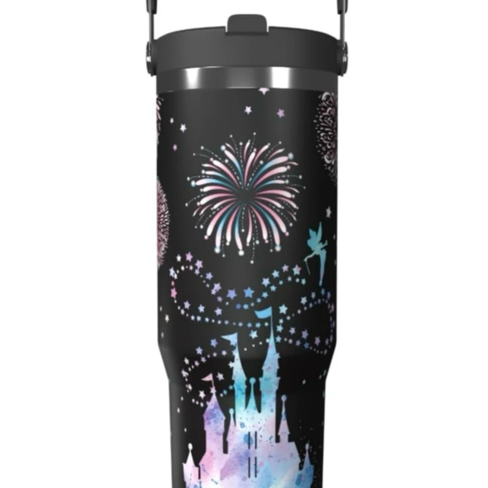 Black and Pink Travel Tumbler